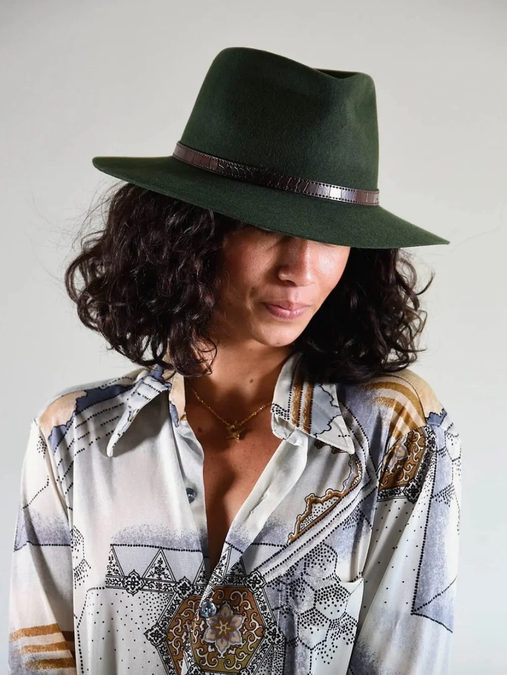 NWT Fallen Broken Street S/M Unisex Forest Green Dingo Wool Felt Hat Australia